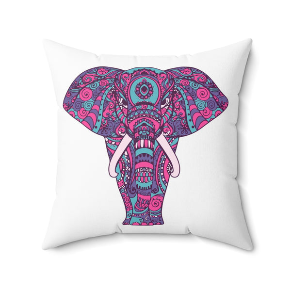 Elephant Mandala - Throw Pillow