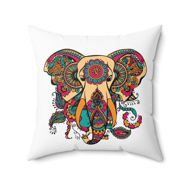 Elephant Mandala - Throw Pillow