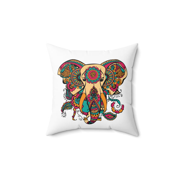 Elephant Mandala - Throw Pillow